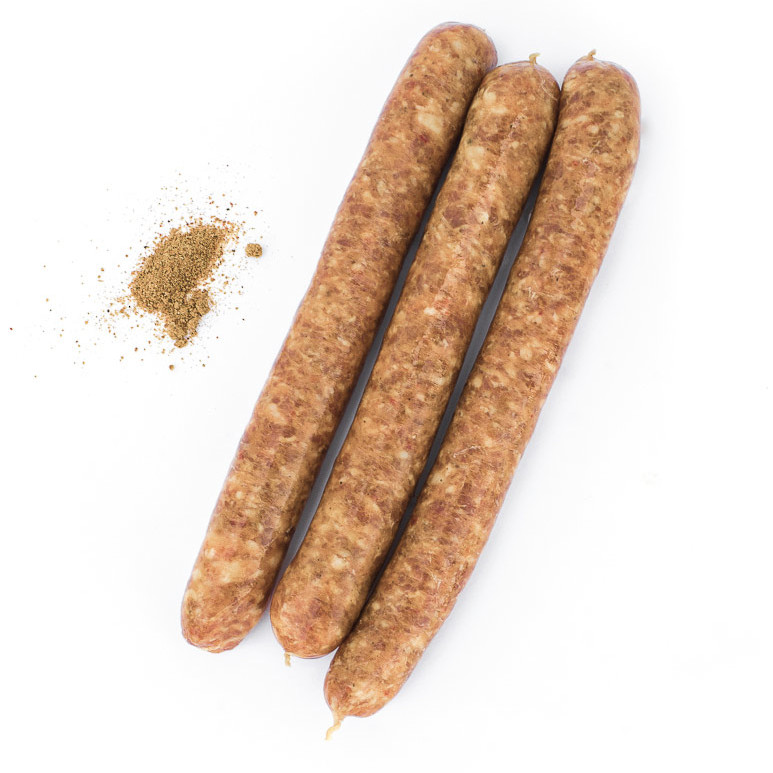 L'indienne saucisse au curry. Maison Alpin. Vente en direct de la salaison familiale. Charcuterie artisanale, saucisson, saucisse, diot, jambon, de Haute-Savoie & viande de qualité supérieure en ligne.
