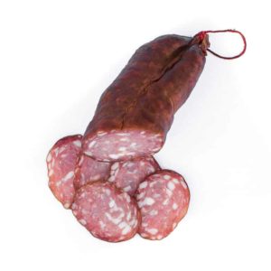 Saucisson de Magland fumé. Vente en direct de la salaison familiale. Charcuterie artisanale, saucisson, saucisse, diot, jambon, de Haute-Savoie & viande de qualité supérieure en ligne.